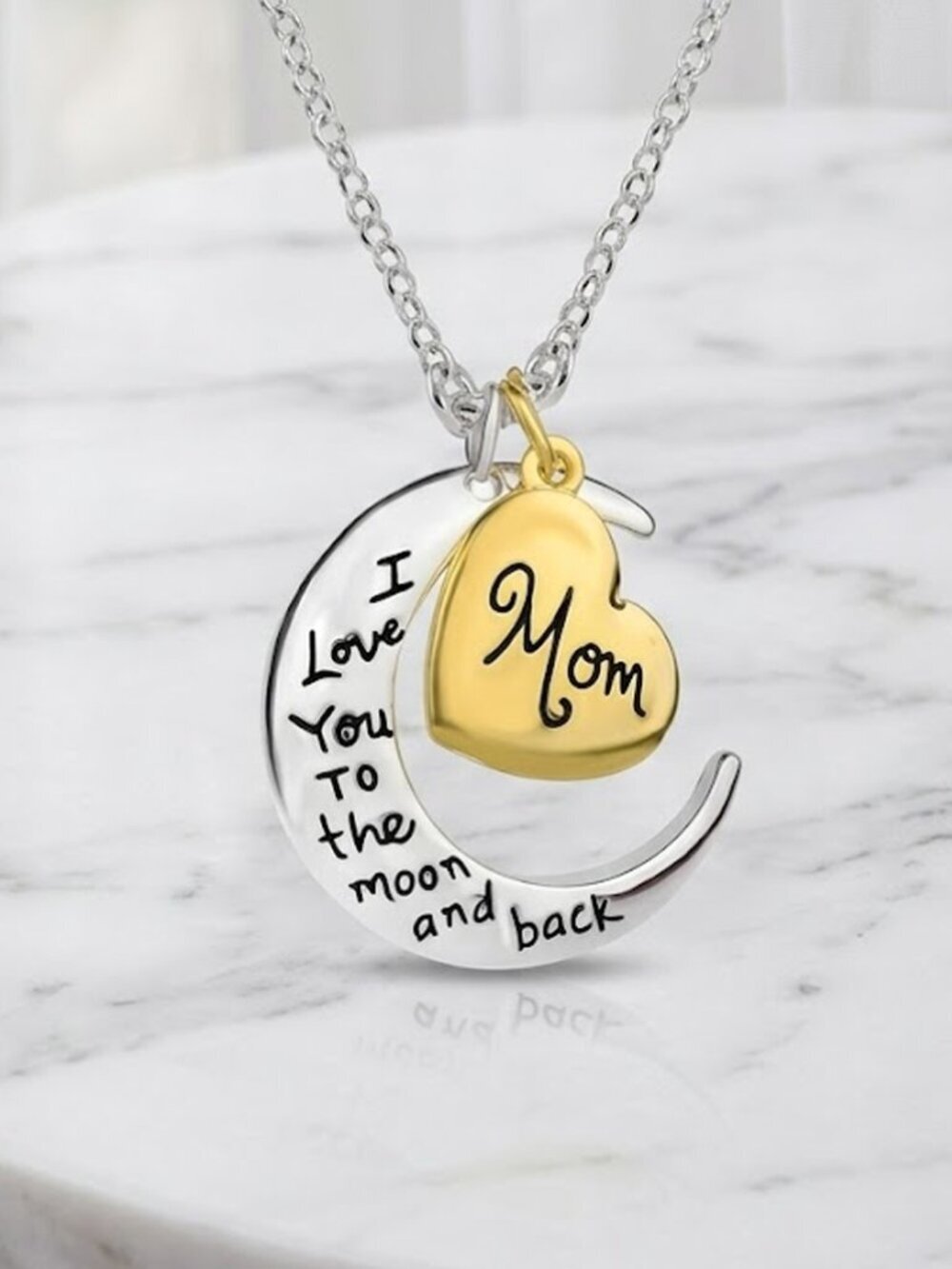 Ladies Moonheart Necklacefor Mom